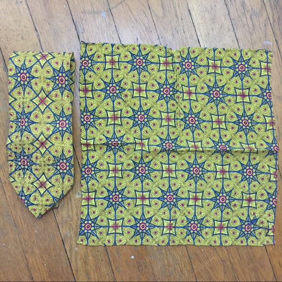 Brioni Other - Vintage Brioni Rare Silk Pocket Square Tie Set